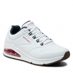 A white and red tennis shoe

Description automatically generated with low confidence