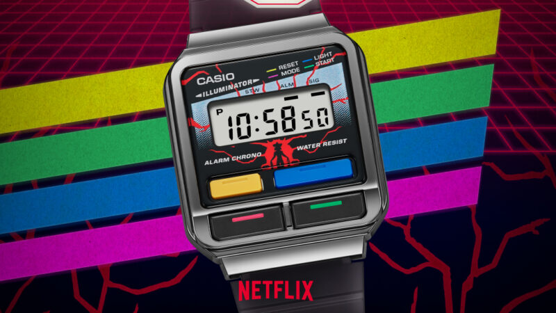 Casio lanza un reloj digital en colaboración con STRANGER THINGS, la serie de Netflix