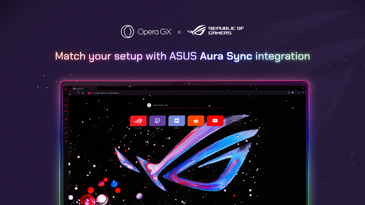 Opera y ASUS lanzan una edición especial  de Opera GX con ASUS ROG previo a la Gamescom 2023