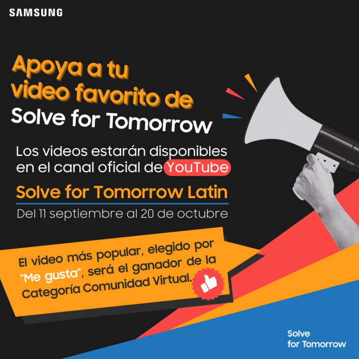 ¡Vota online por el equipo del país que apoyas Samsung anuncia recta final del certamen Solve for Tomorrow para estudiantes