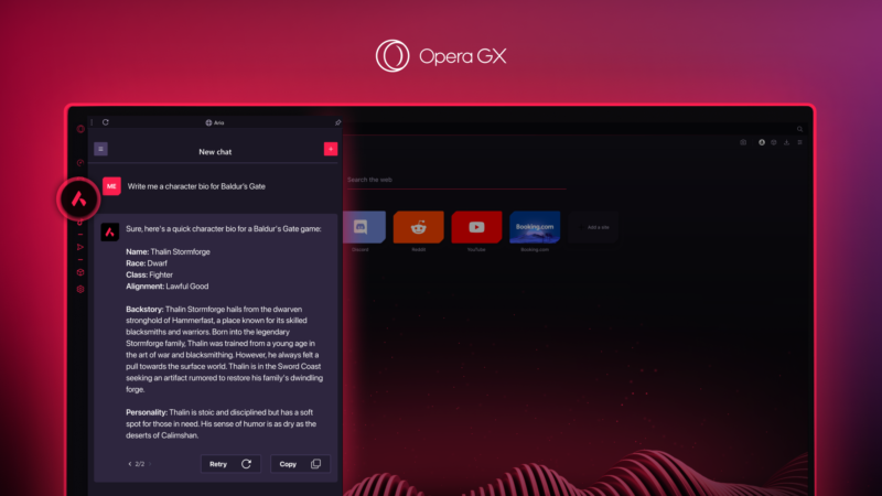 Opera GX incorpora Aria: la inteligencia artificial que mejorará tu experiencia de navegación