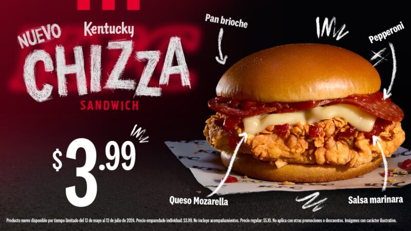 SIENTE LO RADICAL, CON EL NUEVO “CHIZZA SANDWICH” DE KFC PANAMÁ