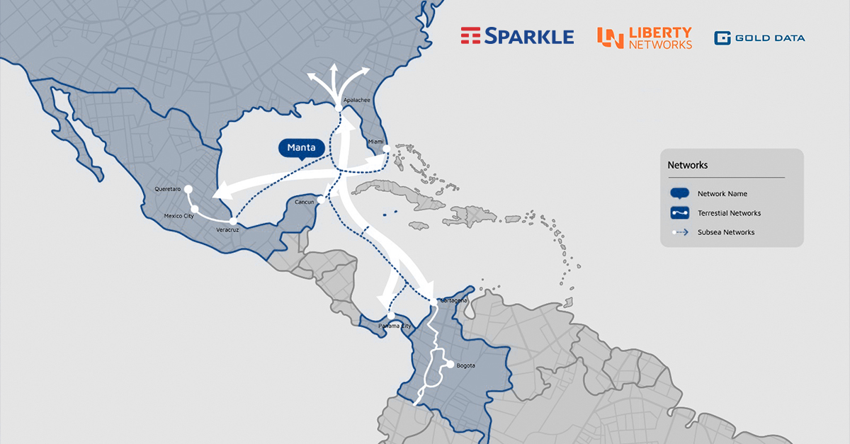 SPARKLE SE ASOCIA CON LIBERTY NETWORKS Y GOLD DATA EN UN NUEVO CABLE SUBMARINO PANREGIONAL