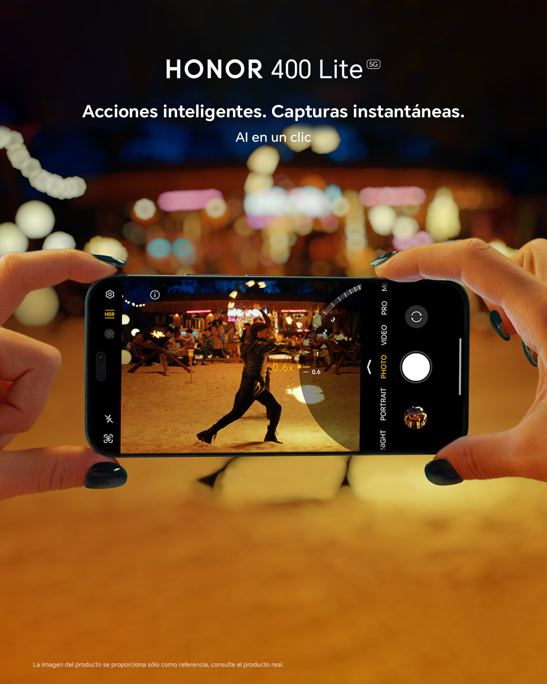HONOR 400 Lite: aventura sin límites y captura inteligente.