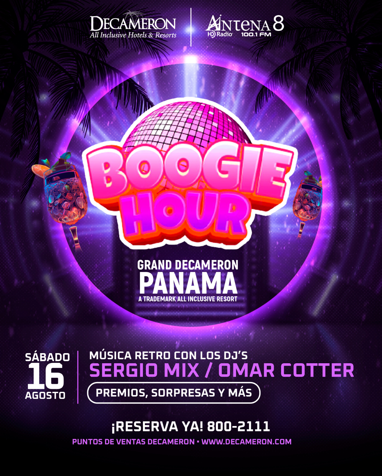 Regresan los 80 y 90 con “Boogie Hour”, una tarde temática para disfrutar en Decameron