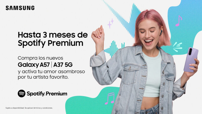 Aprende a canjear y activar el beneficio de Spotify Premium gratuito en los nuevos modelos de la serie Galaxy A 
