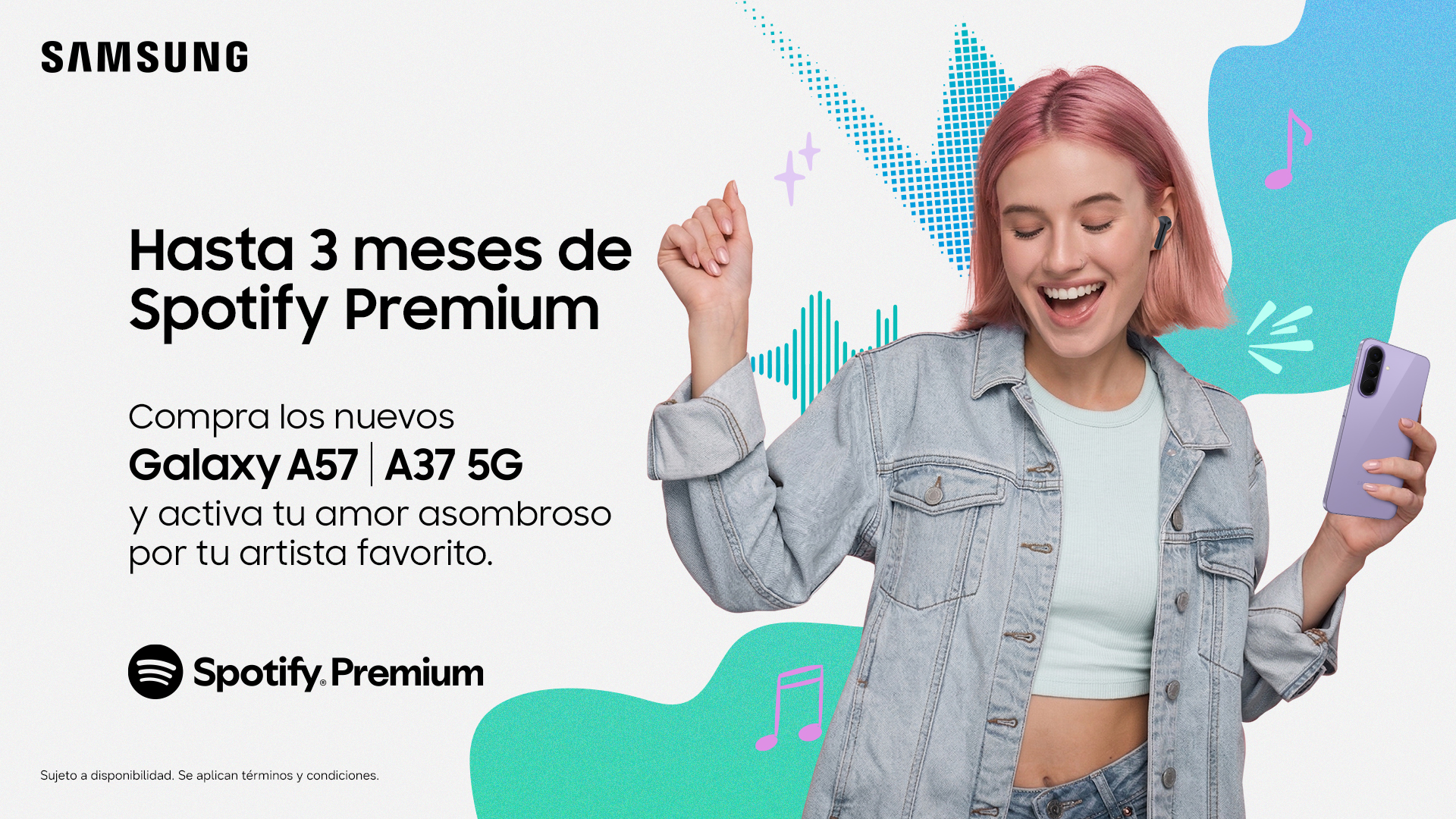 Aprende a canjear y activar el beneficio de Spotify Premium gratuito en los nuevos modelos de la serie Galaxy A 
