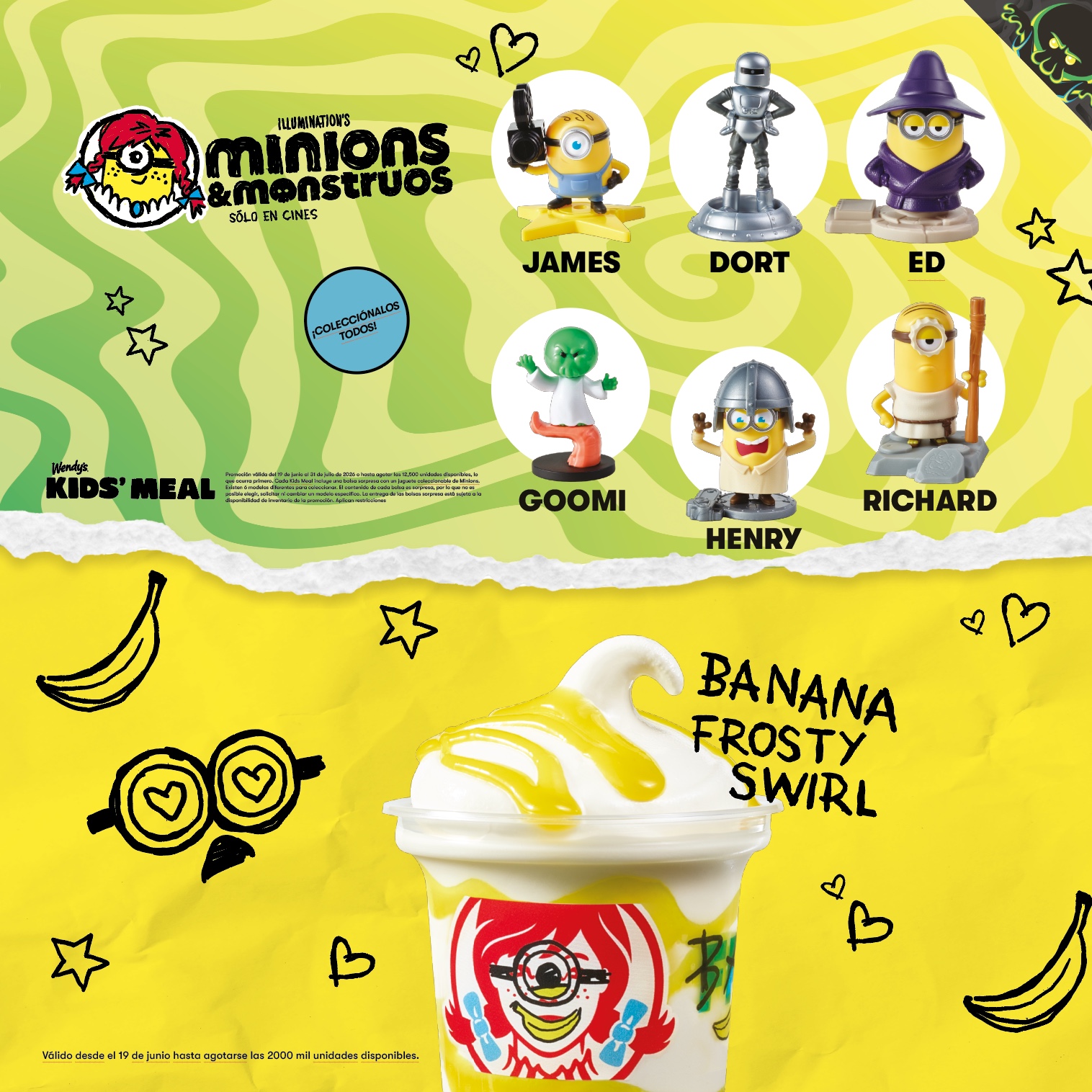 ¡Invasión amarilla! Minions & Monsters se toman Wendy’s Panamá